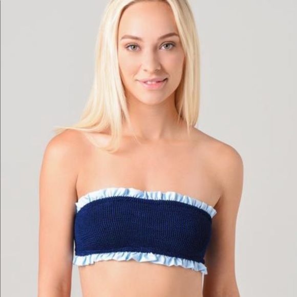 Hunza G x Pandora Sykes Tracey Frill Ruffle Bikini Bathing Suit - Picture 4 of 14